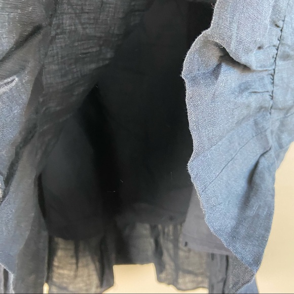 J Crew Navy Blue Linen Layered Skirt - Picture 5 of 6